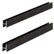 Теневая рейка LACONISTIQ DUAL, под панели и керамог. Чёрная анодированная (8,6х12х3000мм. зазор 6мм)