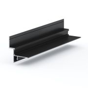 Теневой профиль потолочный GIPS REGULAR, Черный МУАР RAL9005, размер (43*38*3000мм) отступ 10мм.
