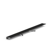 Микроплинтус LACONISTIQ micro 15 classic Чёрный муар RAL9005 (15х5х2450мм)
